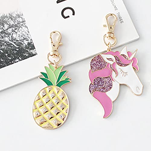 Chaveiro Amosfun de abacaxi, chaveiro de metal, chaveiro de personalidade, lembrancinha de aniversár