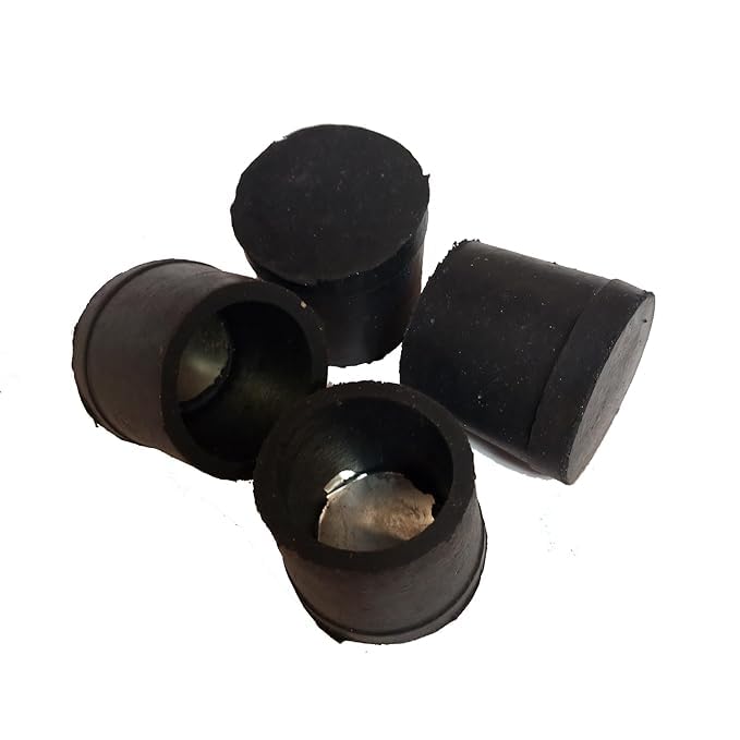 MARTIFY HUB Rubber End Caps for Furniture Legs – Pack of 4, 25mm / 1 Inch Round Pipe Inserts – Anti-Slip Floor Protectors & Chair Leg Covers for Tables, Stools & More