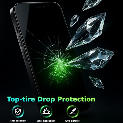 Image of Speaker Mesh Dust Filter Privacy Tempered Glass for iPhone 15 /16 (6.1 Inch) | Anti Spy | 9H Hardness | Anti Scratch | Bubble Free & Easy Installation | 1 Pack