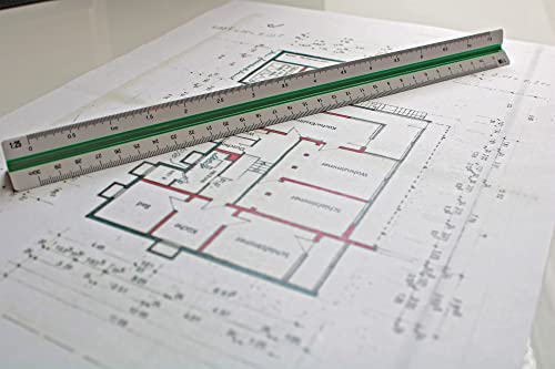 Echelle de reduction triangulaire WEDO 30cm graduations precises pour plans clairs - 3