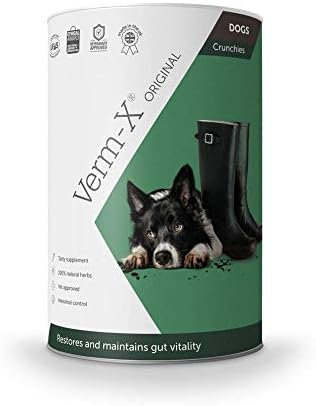 Verm-X 100% Natural Treats forDogs. Supports Intestinal Hygiene. Vet Approved. UFAS Assured. Contains Prebiotic for Gut Biome Quality.Restores and Maintains Gut Vitality. Wormwood Free Recipe.