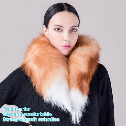 Robe de soirée sublimée par ce cache-cou en fourrure doux - 6