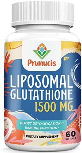 2400MG Liposomal Glutathione, Reduced L-Glutathione, Glutathione Supplement with Vitamin C, Master Antioxidants, Enhanced Absorption - Non GMO Antioxidant Supplements, Immune System, 60 Softgels