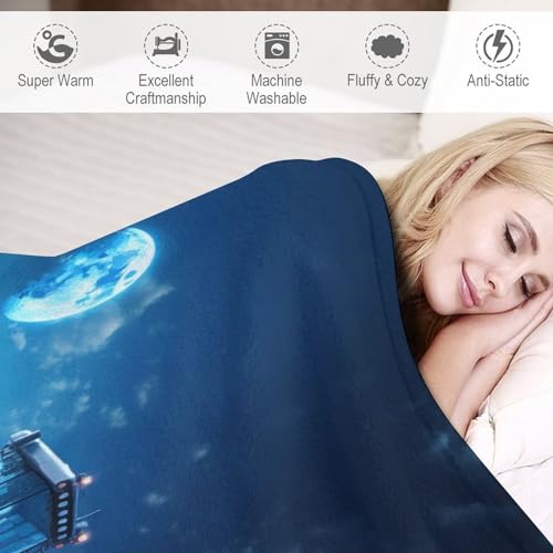 Couverture tracteur flannel douce pour réchauffer un canapé froid