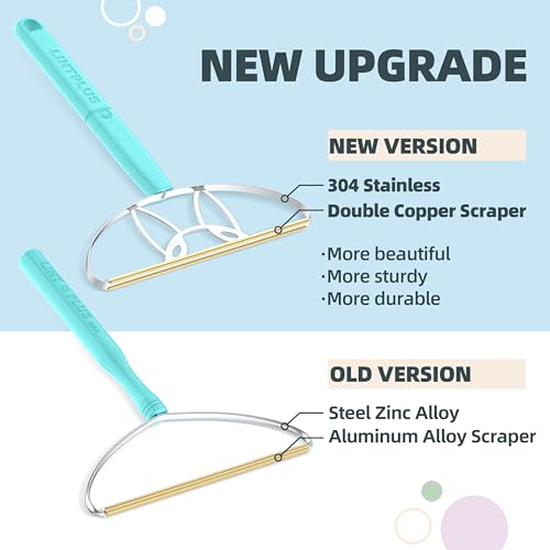 Image of MAX & Pro LINTPLUS Pet Hair Remover Bundle-2-in-1 Adjustable & Fixed Handle Duo, Large + Compact Tools for Carpets, Furniture, Cars, and Tight Spaces