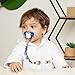 18 Pieces Wood Pacifier Clips Toy Suspender Clips Baby Teething Grasping Suspender Clips Charm DIY Pacifier Holder Clips Pacifier Accessories