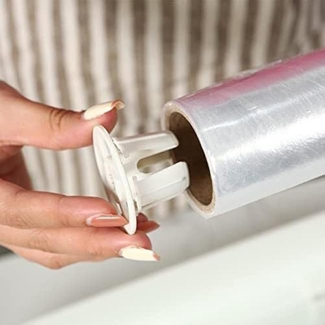 Cling Film Dispenser,Cling Film Cutter Dispenser, With Cutter,Aluminum Foil Dispenser With Cutter- Magnetic Plastic Wrap Dispenser,for AluminumFoil/WaxPaper/Parchment