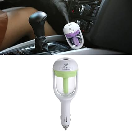 ELECTROPRIME Compatiable for Car Negative Ion Spray Humidifier Aromatherapy Air Purifier(Light Green)