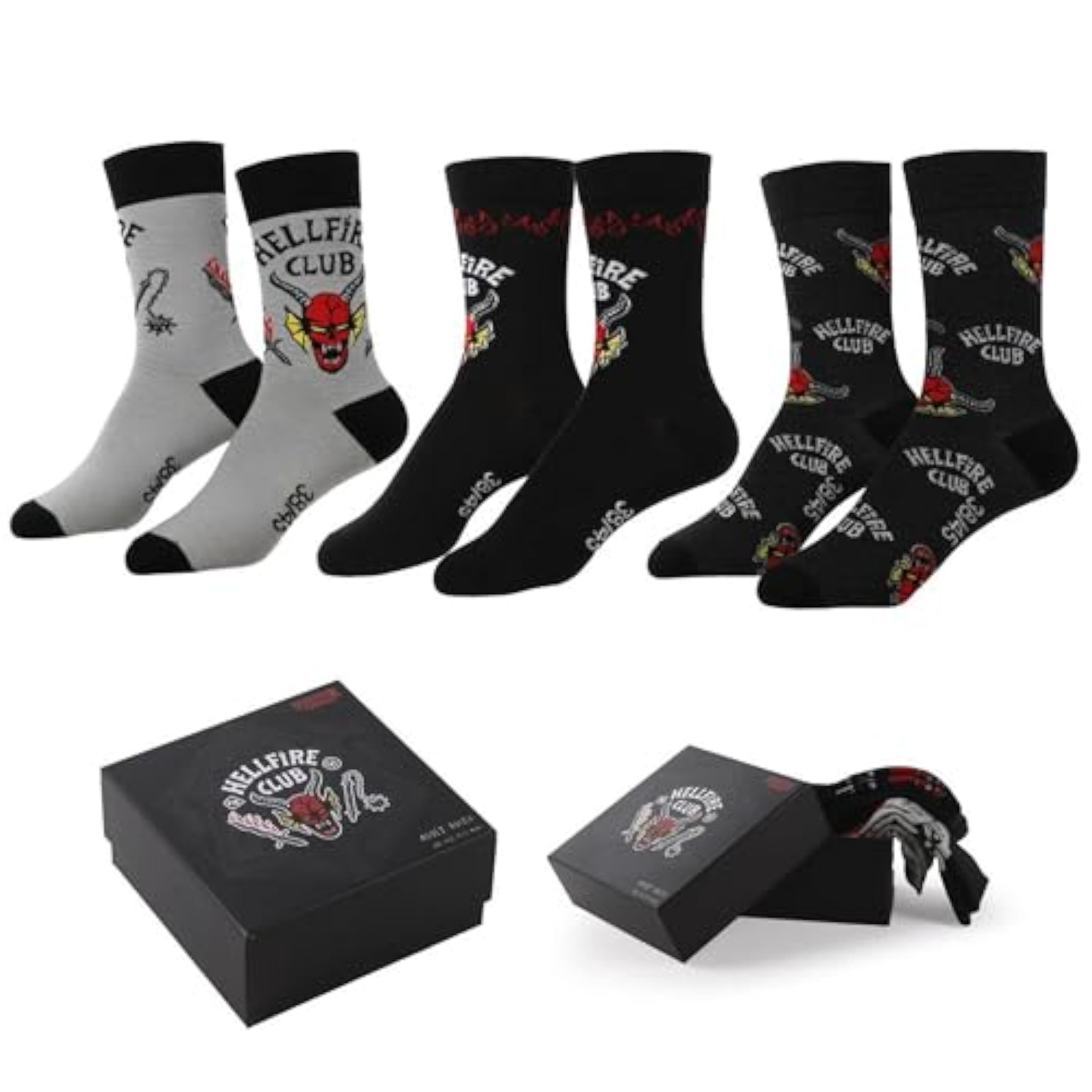 3 Calcetines Stranger Things para diario y regalo original – pack 3 de calcetines Stranger Things cómodos para fans de la serie