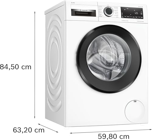 Bosch WGG154A10 Serie 6 Waschmaschine Frontlader, 51 kWh pro 100 Waschzyklen, 1400 UpM, 10 kg, weiß, i-DOS, Fleckenautomatik, EcoSilence Drive, Hygiene Plus