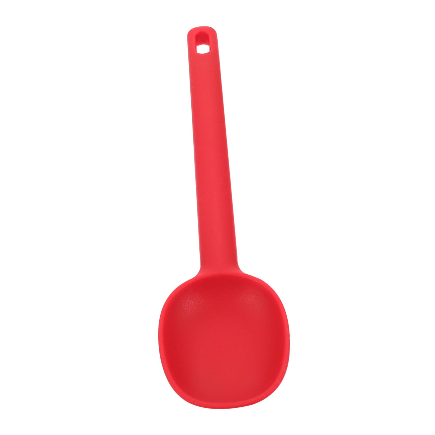 Healifty 1Pc Silicone Soup Spoon Ergonomic Salad Stirring Spoon Multifunctional Kitchen Scoop for Easy Serving Smooth Edges for Home and Restaurant Use