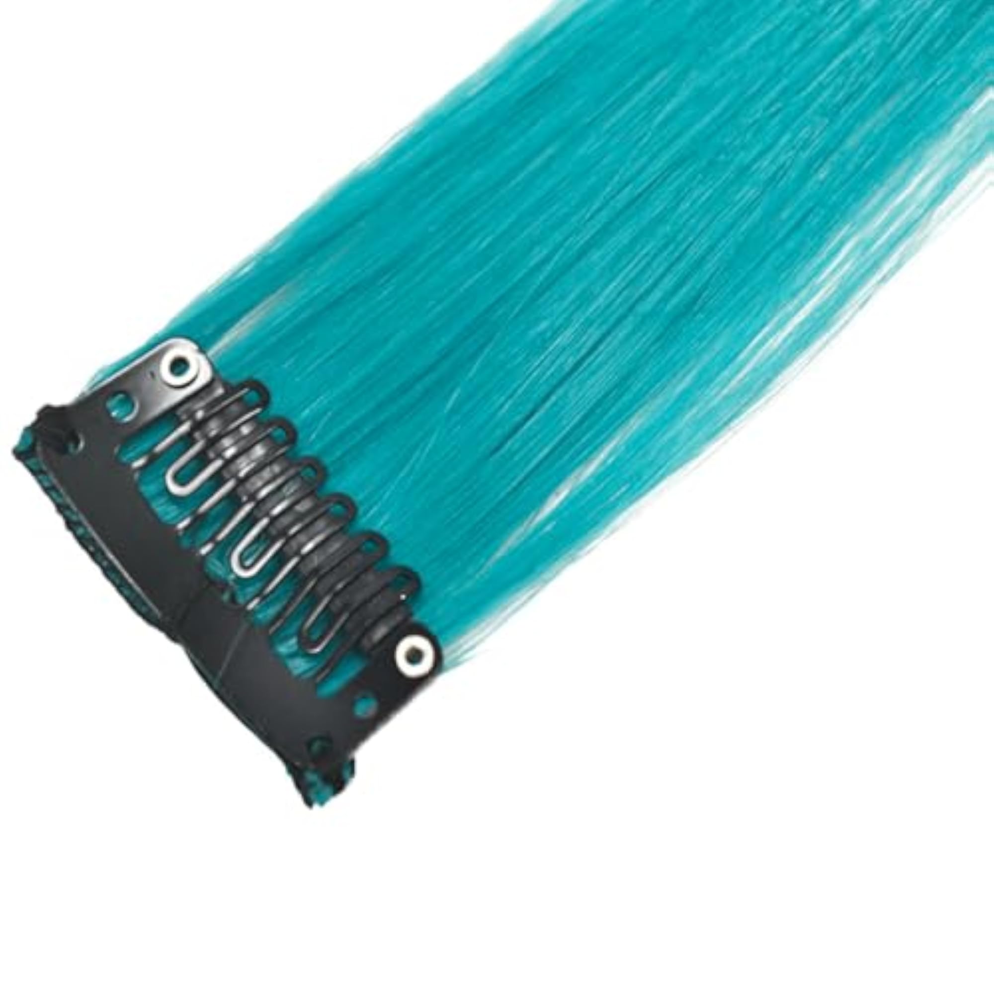 2pc Light Green Synthetic Hair Clip Extensions for Women