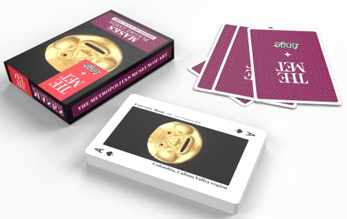 Lingo The Met Masks Playing Cards - Educational Flashcards With Key Trivia - Travel Card Games - Art Themed Deck Of Cards #TOP1