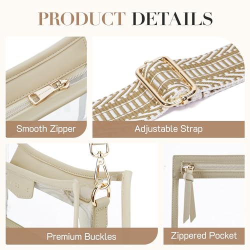 Missnine Clear Crossbody Bags for Women Stadium Approved Clear Purse for Concert Transparent Plastic Bag with Guitar Strap by Missnine - Used condition - Image 4