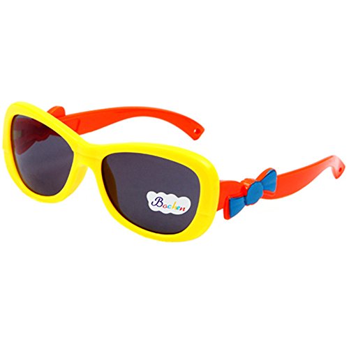 FancyG® Cool Kids Style Round Shape Fashion Inspired Pretty Cute Girls Bow Tie UV 400 Protection Sunglasses Frame Eyewear