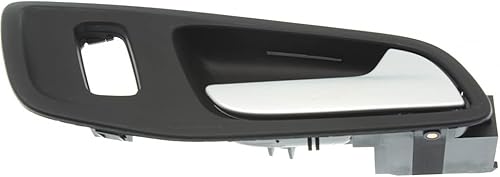 Para Ford Escape 2013 14 15 16 2017 Manija de puerta interior delantera, lado pasajero bisel negro con palanca plateada | Recorte: SE/SEL/Titanium