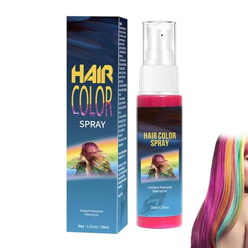 Temporary Hair Colour Spray, Black Hair Spray Temporary, Washable Single Use Hairs Dye Mist for Children and Adults, Instant Styling Cosplay, Christmas, and Similar Occasions, Easy Wash Out (Pink)