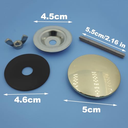 SyiXute 1 Pcs Sink Hole Cover, 2 Inch Stainless Steel Kitchen Sink Tap Faucet Hole Cover, Good Sealing for Leakage Prevention (Gold) - Image 3