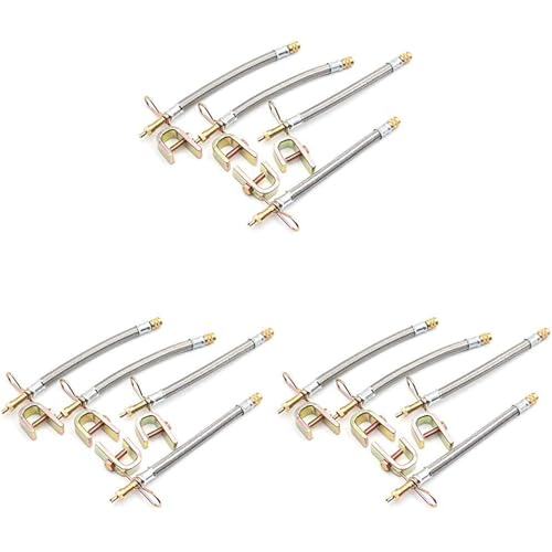 Valve tige extension adaptateurs en acier inoxydable pour résoudre le gonflage difficile 12 Pcs