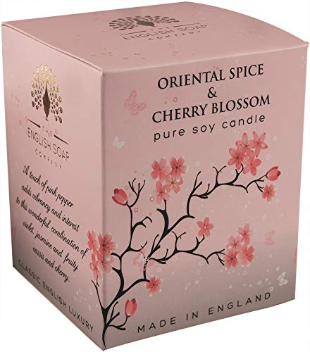 The English Soap Company, Oriental Spice and Cherry Blossom Soy Wax Candle, 170mls Cover