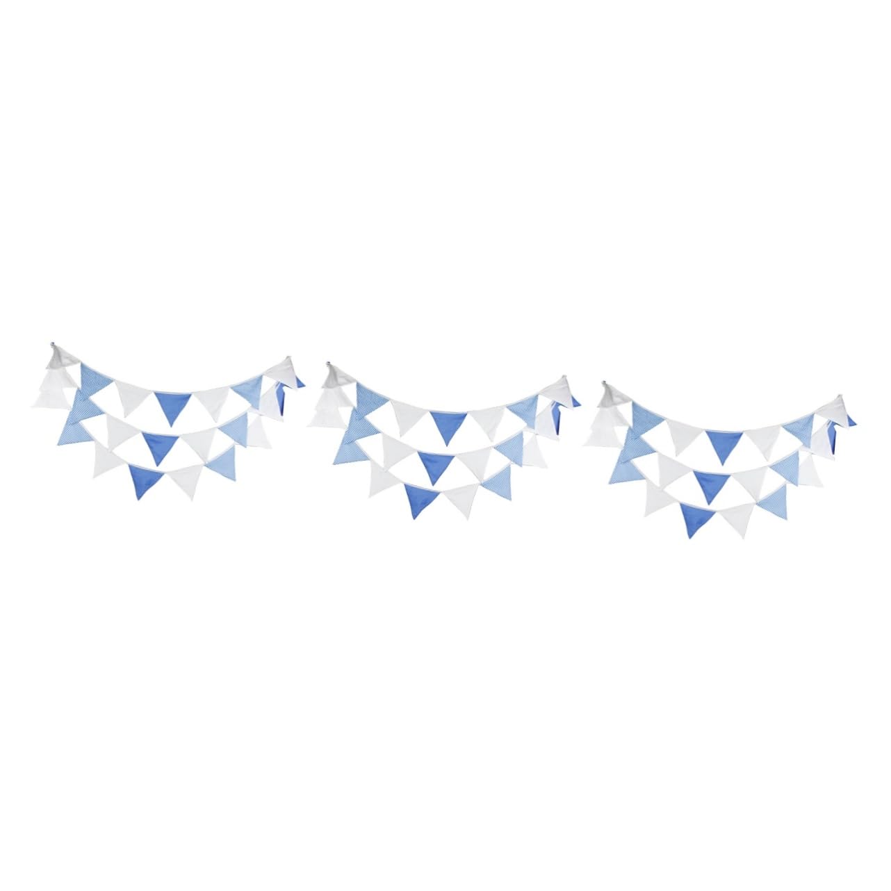 Alasum 3stücke Baumwoll-dekorative Wimpelkette Blau Für Hochzeiten Und Geburtstagsfeiern Flaggen Einfache Für Festliche Anlässe
