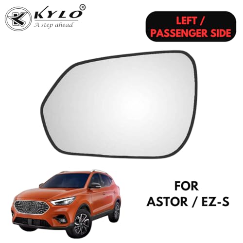 Image of KyloXtreme MG Driver Side (Right Side) Side Mirror Glass /Tukdi /Sub Mirror Plate (Astor EZS, Left Side)