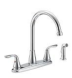 LDR 015 32154CP Exquisite Kitchen Faucet, Dual Handle, With Spray, Chrome