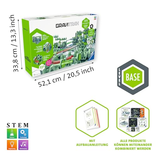 Ravensburger GraviTrax Action-Set XXL Skytrax, Innovatives Kugelbahnsystem Funktionen, Murmelbahn & Konstruktionsspielzeug ab 8 Jahren, kombinierbar mit Allen GraviTrax Produkten