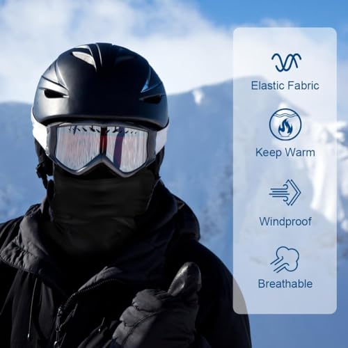 AMFUN Kominiarka Termiczna Kaptur Polar Zimowy Ciepło Dla Mężczyzn Kobiet Sport Motocykl Jazda Na, Czarny