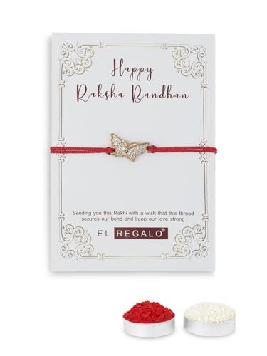 Image of El Regalo 2 PCs Cute Rakhis Set for Kids - Beautiful 2 Kids Rakhis Set for Girls & Boys with Roli Chawal, Message Card in Rakhi Gift Box for Little Brother /Niece /Nephew