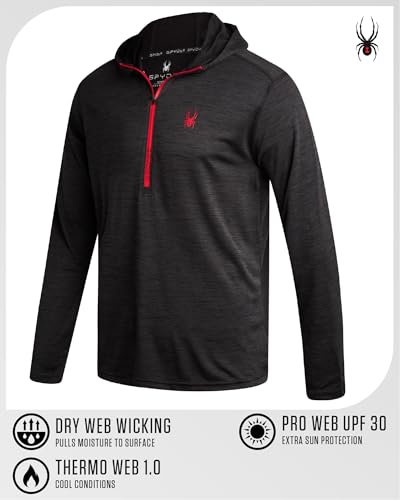 Spyder Mens Sweatshirt - Lightweight Athletic Half Zip Pullover Mens Hoodies - UPF 30+ Dry Fit Long Sleeve Sun Shirts for Men3
