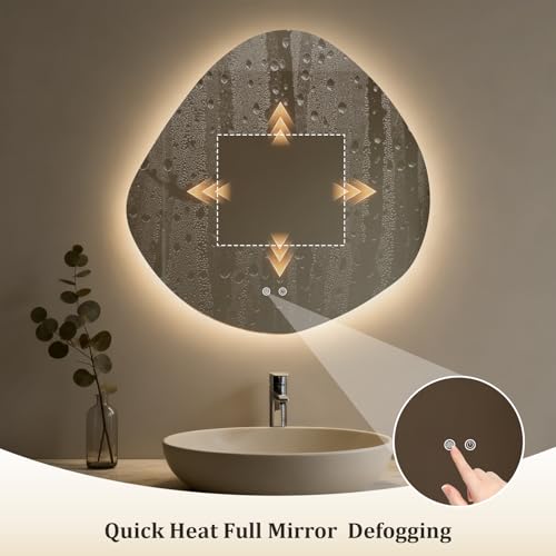 Miroir de salle de bain LED 76 cm WallBeyond design modulable