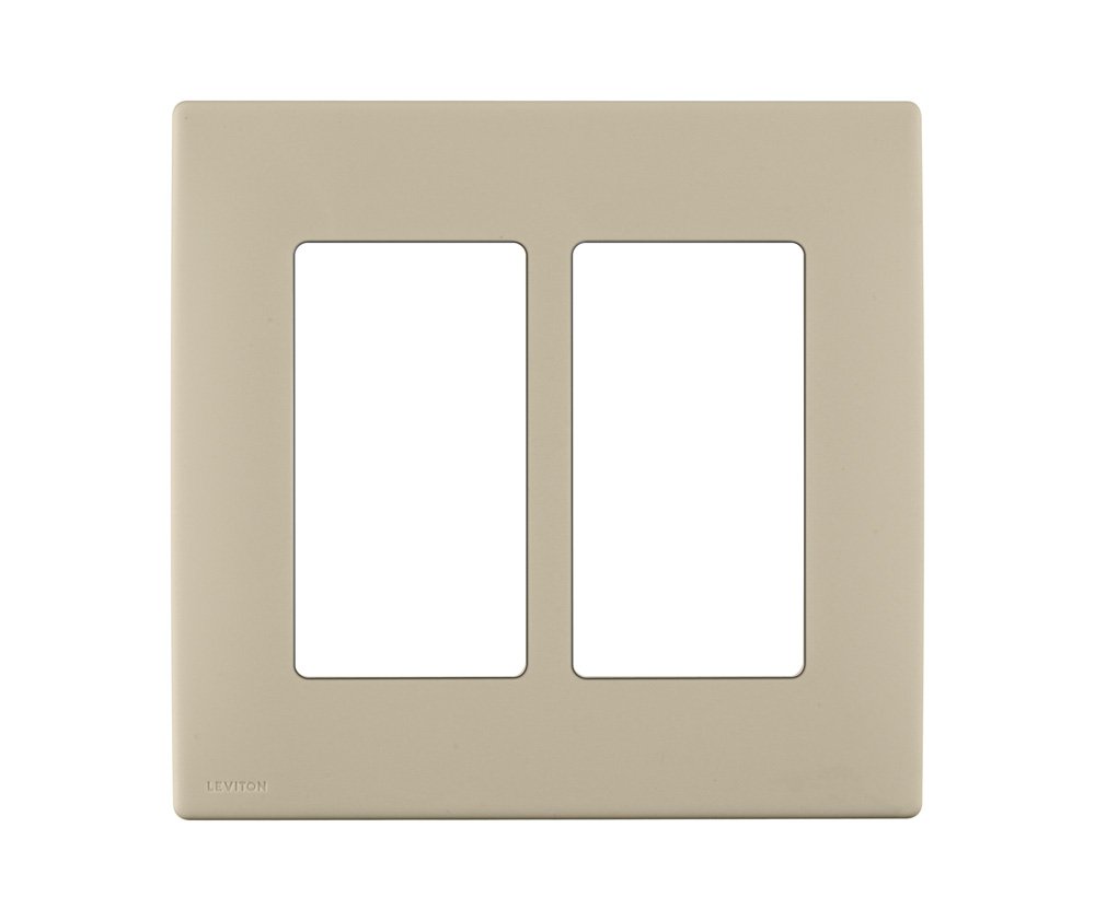 Placa de pared Leviton REWP2-NS Renu bicolor de dos bandas con polímero de alta resistencia