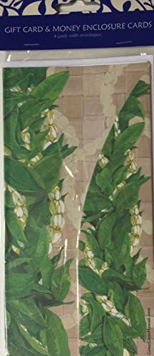 Great Lines Hawaiian Maile Lauhala Gift & Money Enclosure Card & Envelope (4 count)