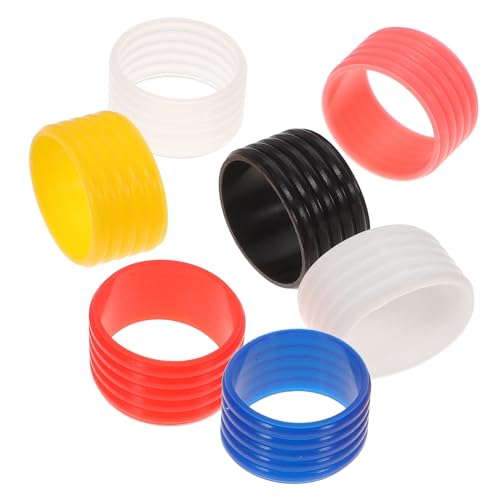 UKCOCO 7 Piezas Anillos Reutilizables para Raqueta de Tenis Antideslizante Overgrip de Colores para Bádminton y Tenis