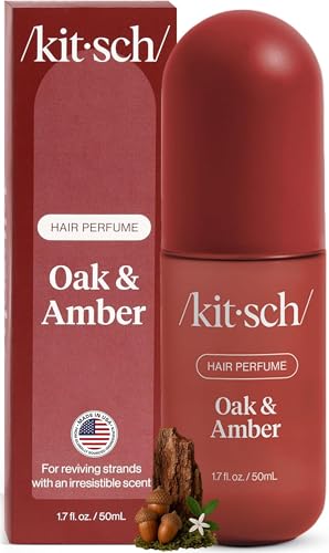 Kitsch Hair Perfume for Women – Hair Spray &amp; Body Mist – Oak &amp; Amber, 50mL