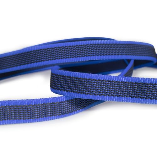 IDC Color & Gray gumierte Leine, 20 mm x 1 m mit Schlaufe, Blau-Grau