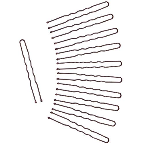 300 Pack Bun Brown Hair Bobby Pins U Shaped Pin with Box Hair Grips to Clip Ballet Hair Net for Women (2.3 inch)