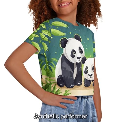 Image of 4th of July Shirt for Girls 7-8 Years US Flag Crop Tops Kids Outfit Independent Day Graphic Tee-