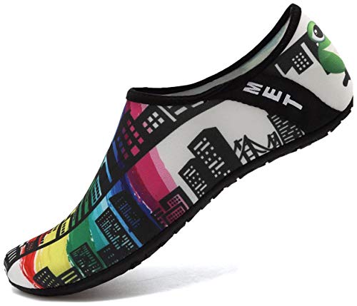 AGOLOD Zapatos de Agua Aqua Yoga para Mujer Hombre Descalzo Piel Calcetines de natación Surf de Buceo natación Secado Rápido Agua Calcetines para La Playa