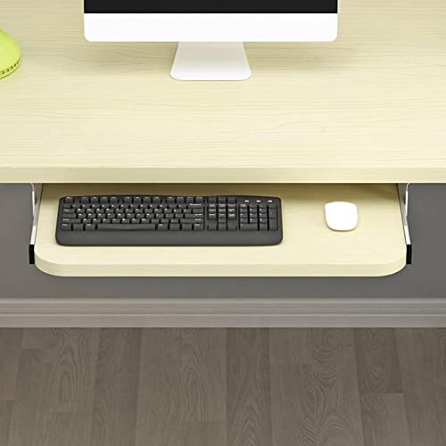 5色の木製キーボードトレイ、デスク下のスライド式、頑丈なキーボード棚/引き出し式キーボードホルダー/キーボードとマウスのサポート/ホームオフィスクラブPCゲームデスクエクステンダー