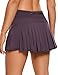 CRZ YOGA Donna Gonna da Tennis Golf Gonnellino con Tasche e Pantaloncini Viola Chiaro 42