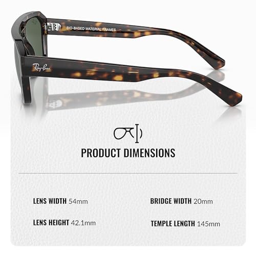 Image of Ray-Ban RB4397 CORRIGAN BIO-BASED Square-Round Shaped Sunglasses for Men & Women with Official RAYBAN Eyewear Kit