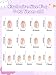 26 Pieces Press on Nails for Kids, EBANKU 1 Pack Kid Fake Nail Pink Flower Press on Nails for Girls 5-12 Years with Nail Glue
