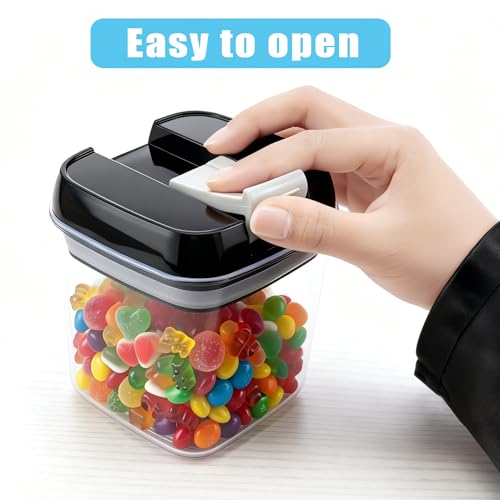 Tenrry 6-Piece Airtight Food Storage Containers with Lids - BPA-Free Kitchen Pantry Canisters for Cereal, Pasta, Snacks, Candy & Dry Foods, Stackable Space-Saving Design — view 6