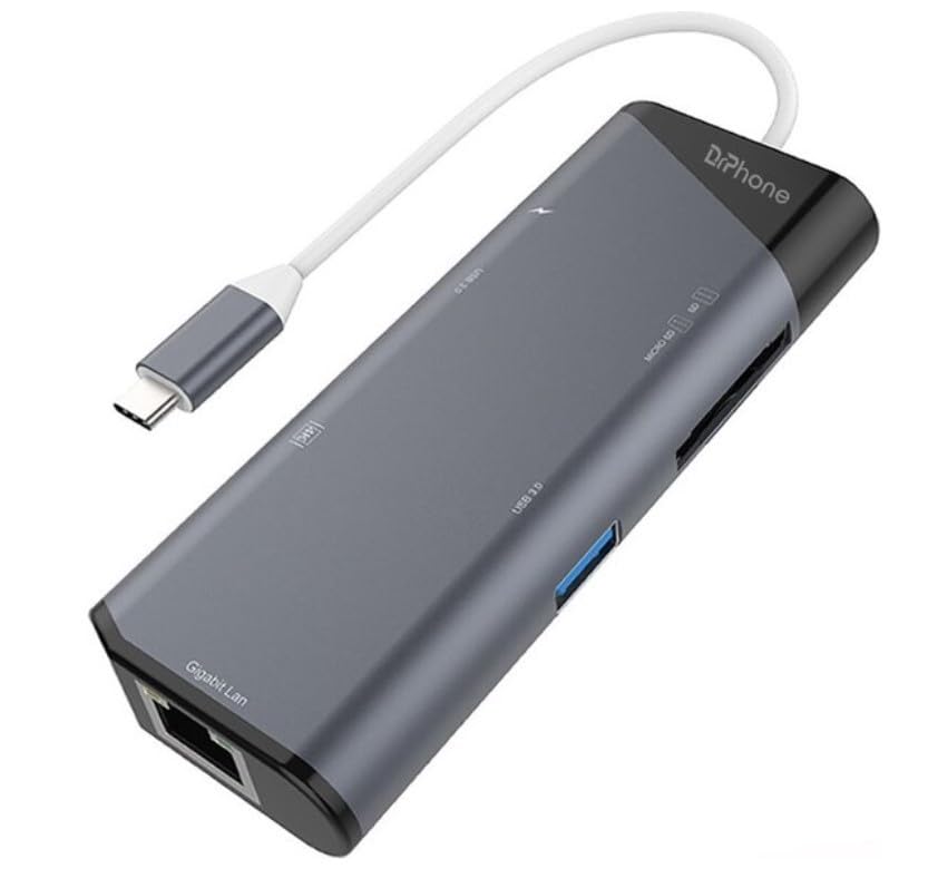 Station d'accueil Type-C 7 en 1 pour travailler sur MacBook en double écran