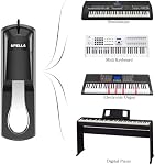 Piano Sustained Pedal - Universal Keyboard Sustained Pedal for Yamaha, Roland, Casio, Korg MIDI Digital Pianos, Electronic Keyboard, Electric Synthesizer Organ, 1/4 Jack