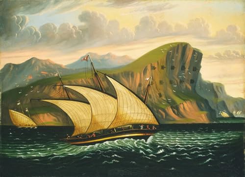 Tableaux toile décoration murale felouque de Gibraltar grand format 60x90