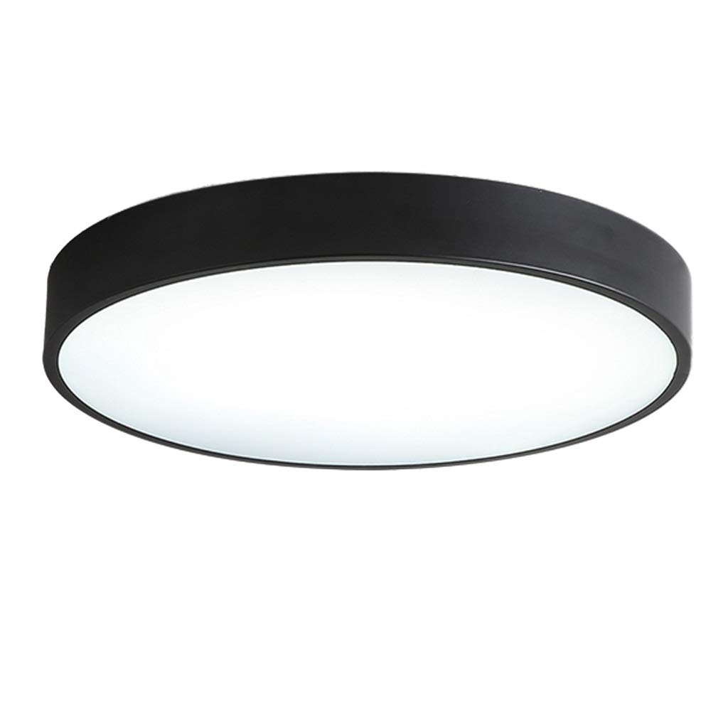 HynJGih Modern Minimalist Led Ceiling Lamp Round Creative Personality Dining Room Lamp Living Room Bedroom Study Room Lighting Atmosphere Home(Schwarz,50cm)