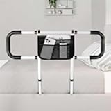 Bed Rails for Elderly Adults Safety - Extended Bed Assist Rail for Seniors - Adjustable Beds Side Rails Handle Support Bar Bed Guard with Storage Bag & Fixing Strap, Fit King Queen Full Twin Beds